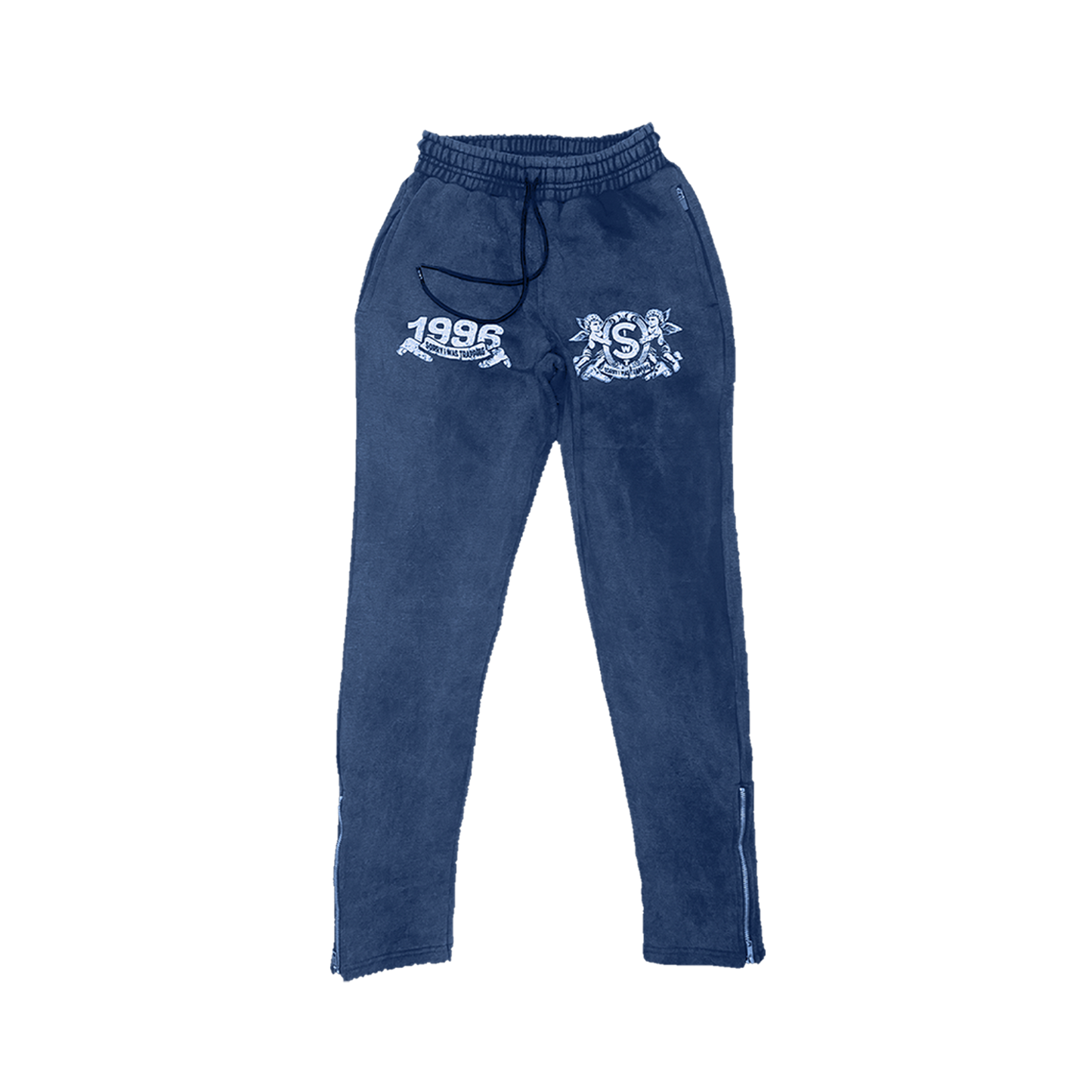 VINTAGE SIWT SUN-DRIED NAVY BLUE ADJUSTABLE SWEATPANTS