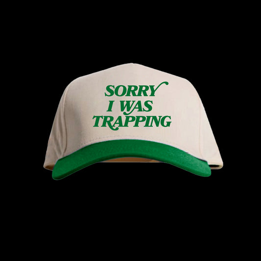 Green 5 panel baseball cap